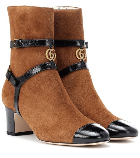 gucci geraldine boots|GUCCI Suede ankle boots .